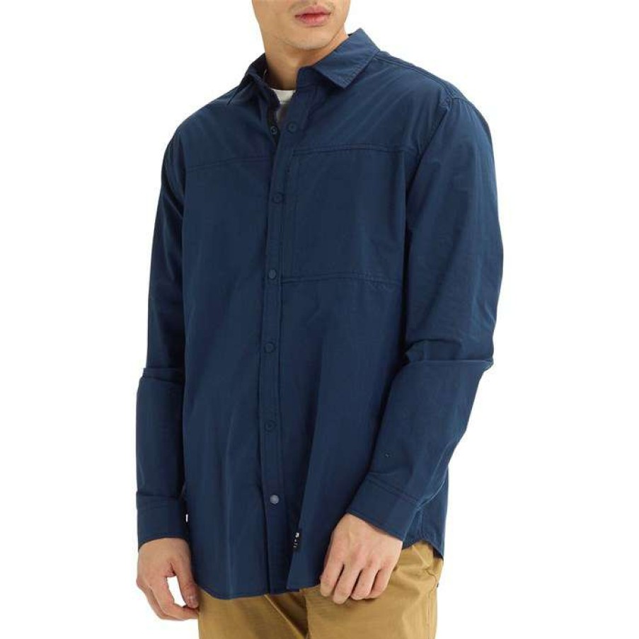 Men'S Clothing * | Burton Ridge Long-Sleeve Shirt Dress Blue