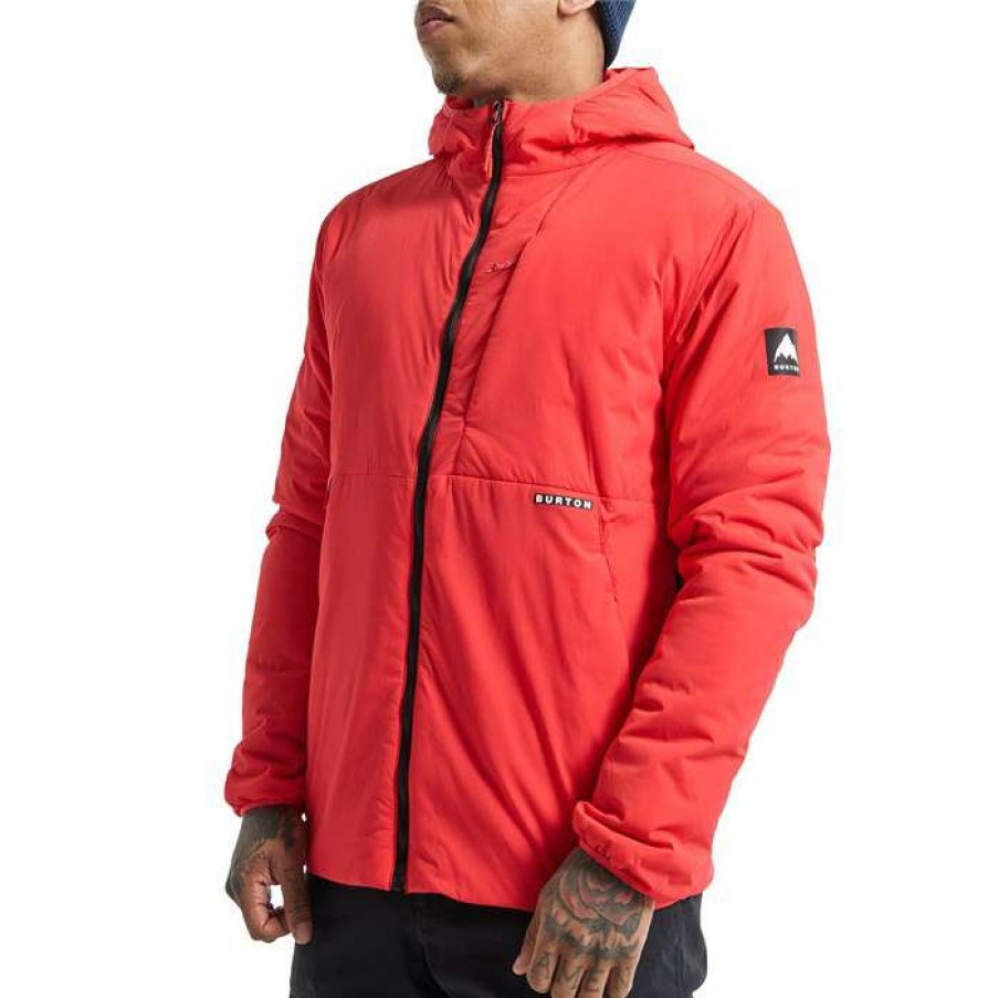 Men'S Clothing * | Burton Multipath Hooded Insulated Jacket Tomato