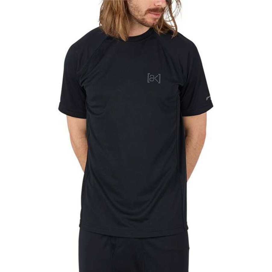 Men'S Snowboard * | Burton Ak Power Grid Short Sleeve Crew True Black