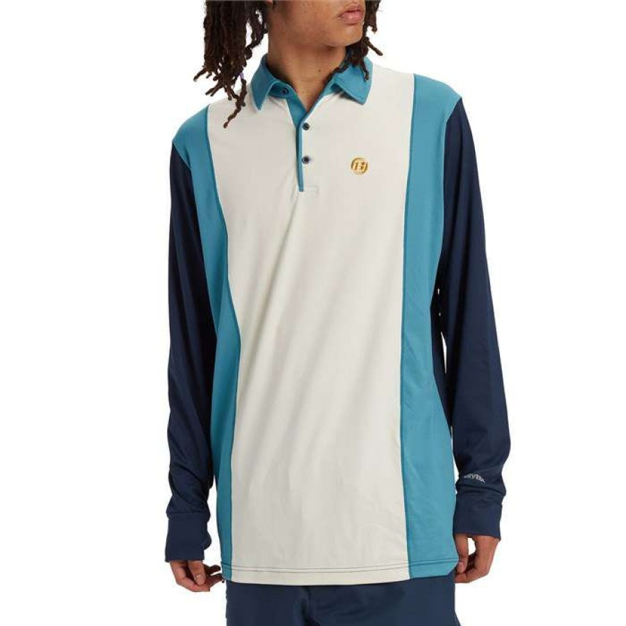 Men'S Snowboard * | Burton Retro Midweight Polo Almond Milk Multi