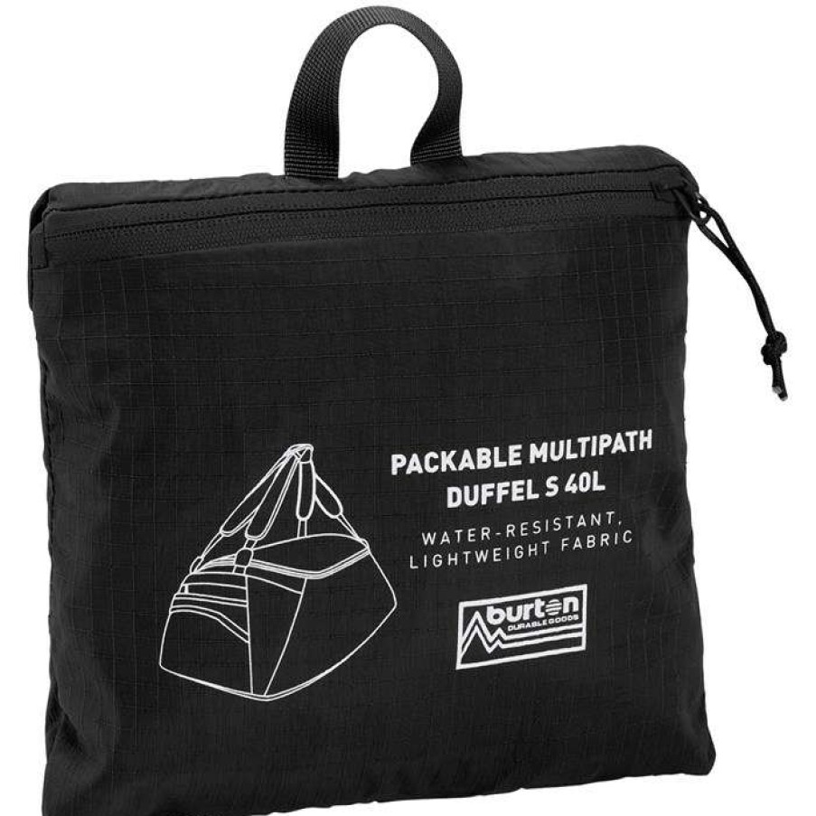 Accessories * | Burton Packable Multipath 40L Duffle True Black.