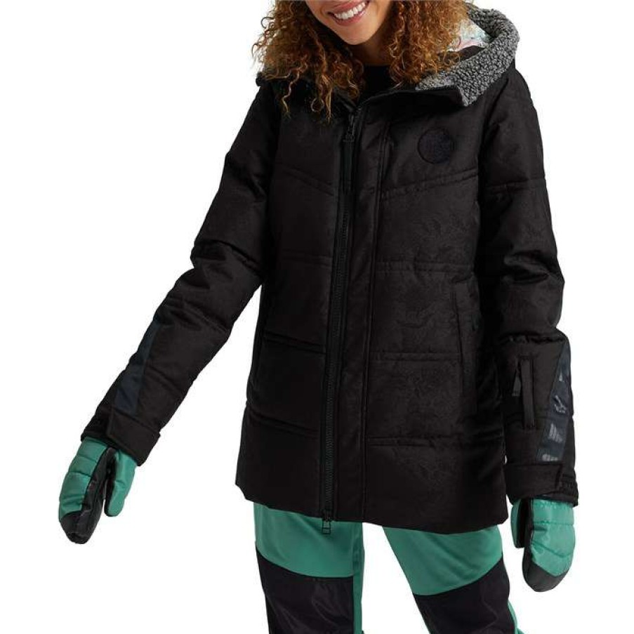 Women'S Clothing * | Burton Larosa Puffy Jacket Women'S True Black