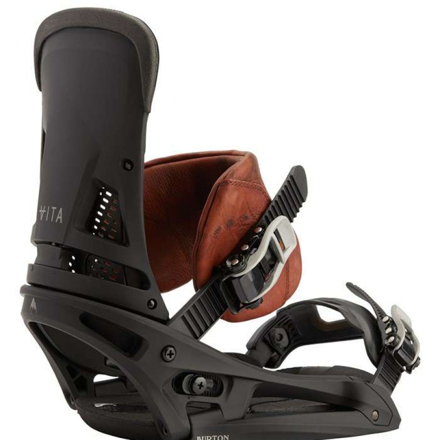 Snowboard * | Burton Malavita Est Snowboard Bindings 2022 Marbled Leather