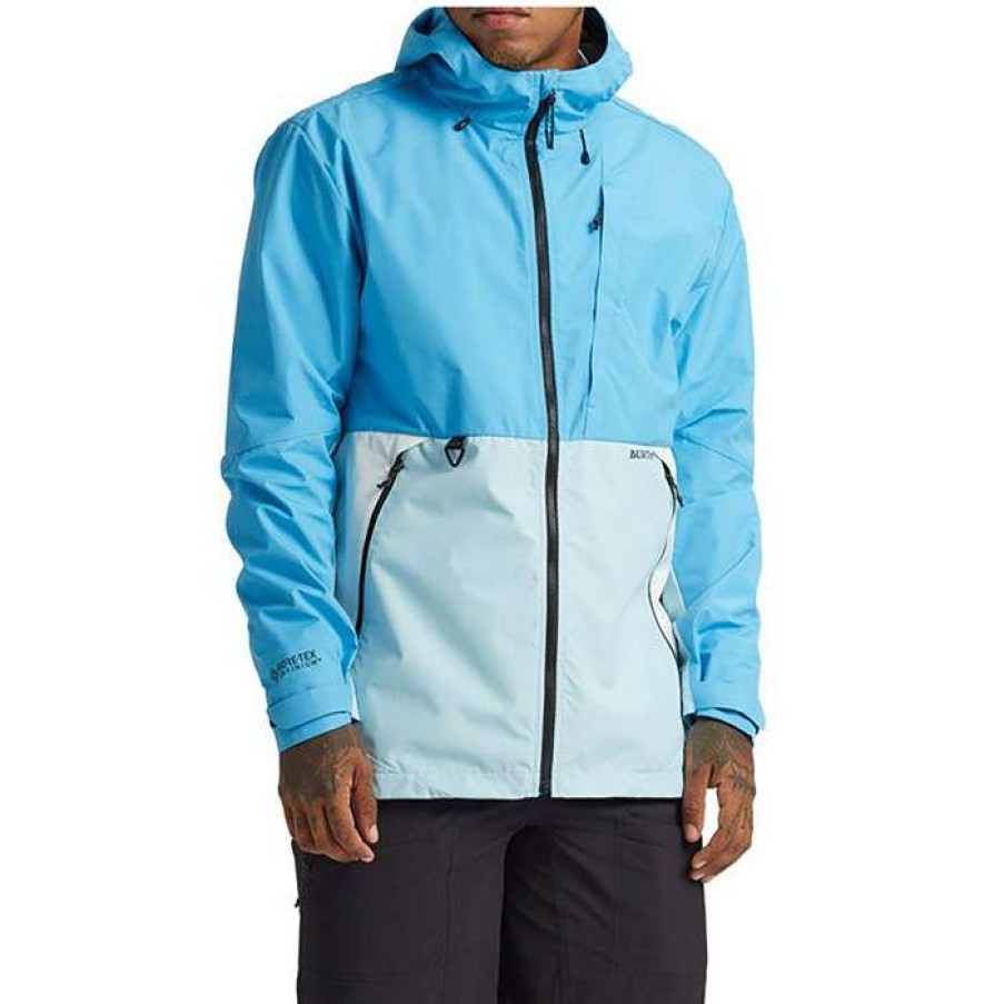 Men'S Clothing * | Burton Gore-Tex Infinium Multipath Jacket Cyan/Iced Aqua/Stout White