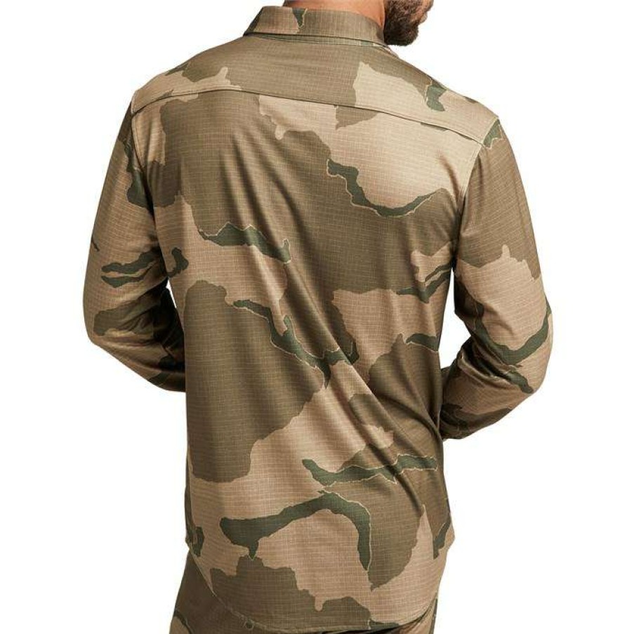 Men'S Snowboard * | Burton Midweight Oxford Shirt Barren Camo