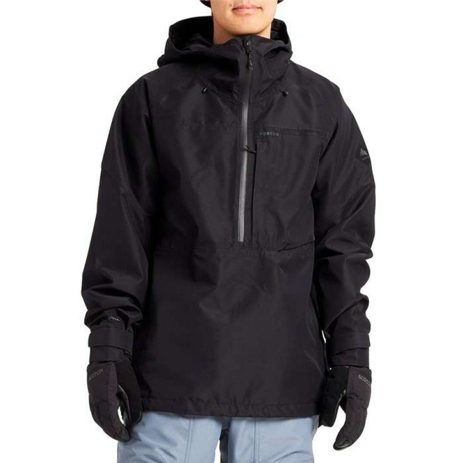 Men'S Clothing * | Burton Gore-Tex Pillowline Anorak Jacket True Black