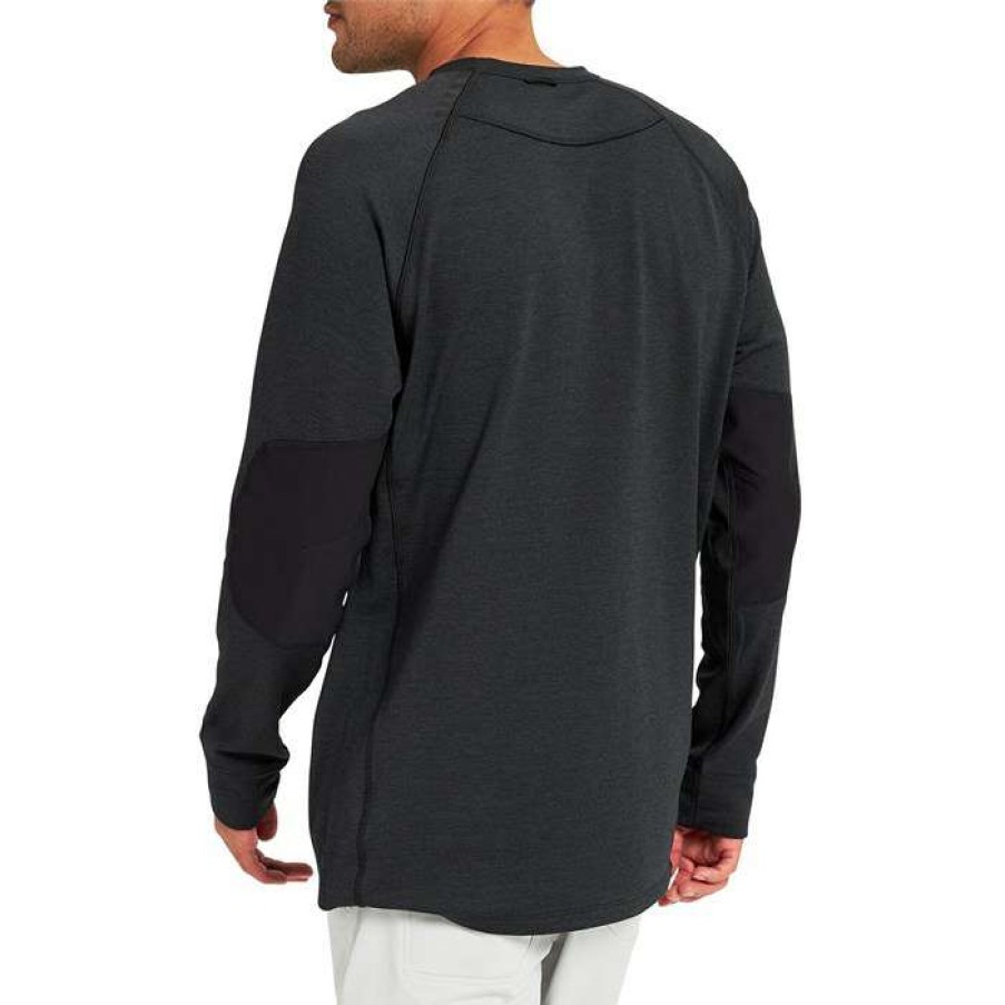 Men'S Clothing * | Burton Multipath Grid Crewneck True Black