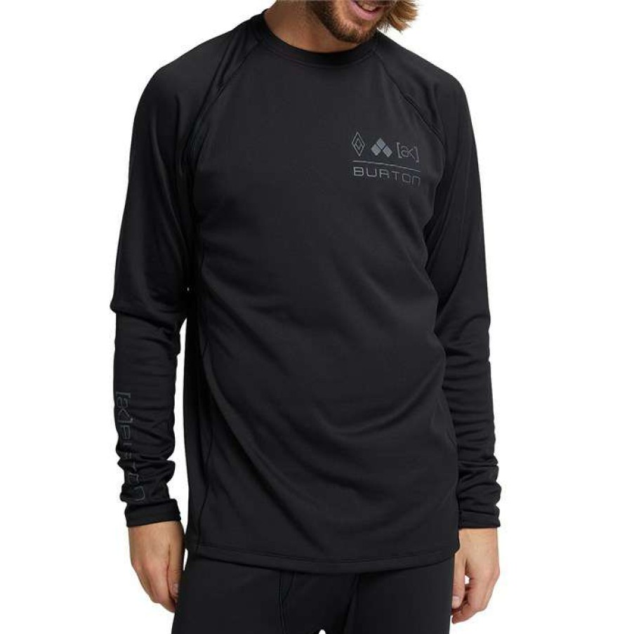 Men'S Snowboard * | Burton Ak Helium Power Grid Base Layer Top True Black