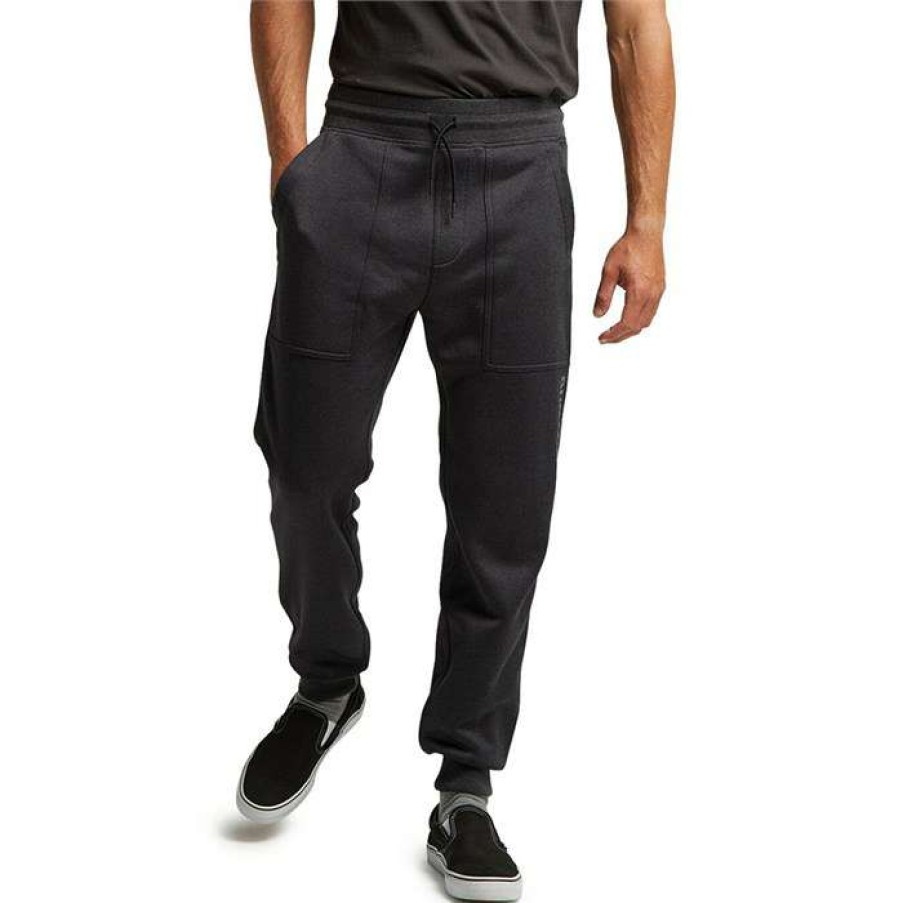 Men'S Clothing * | Burton Oak Fleece Pants True Black Heather