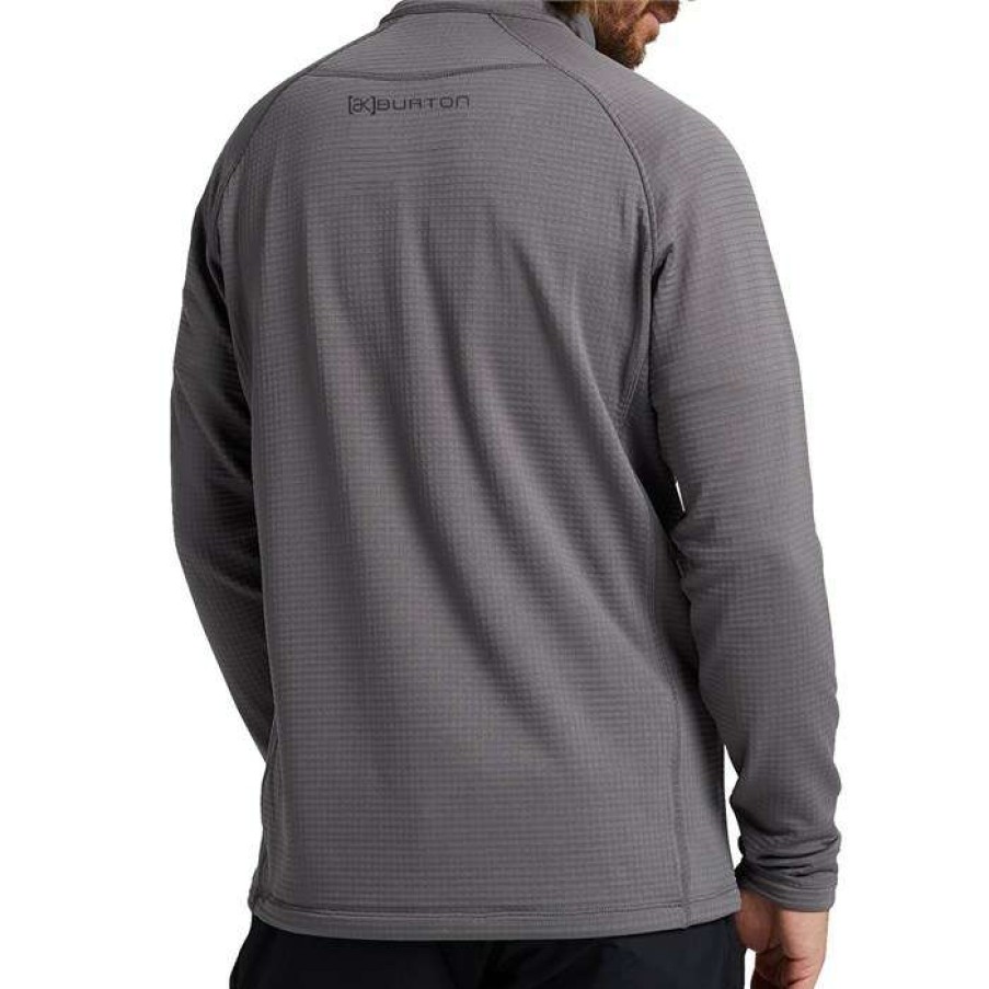 Men'S Clothing * | Burton Ak Helium Grid Half-Zip Fleece